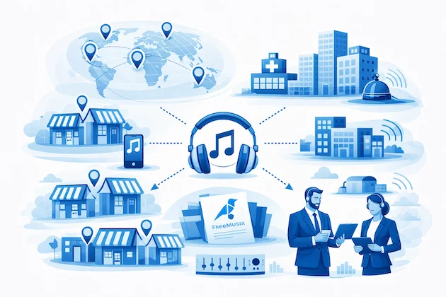 modello operativo per soluzioni musicali per catene franchising e operatori B2B